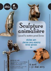 exposition « Sculpture animalière, quand la matière prend forme ». Du 14 avril au 31 mai 2015 à antony. Hauts-de-Seine. 